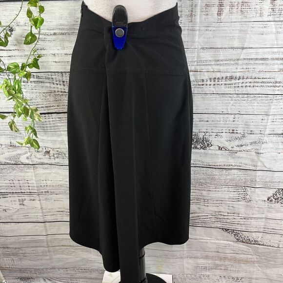 Ann Taylor Skirt size 10 Classic Black Knee High Low Modest Suit Career Church - Picture 9 of 10